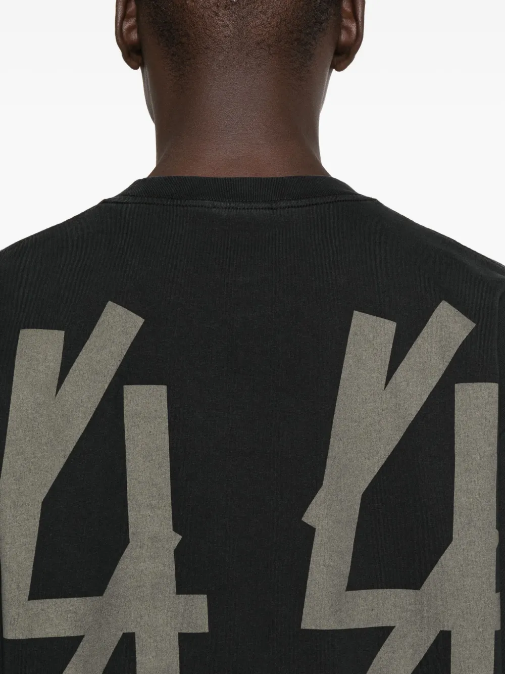 44 LABEL GROUP T-shirt met logodetail Zwart