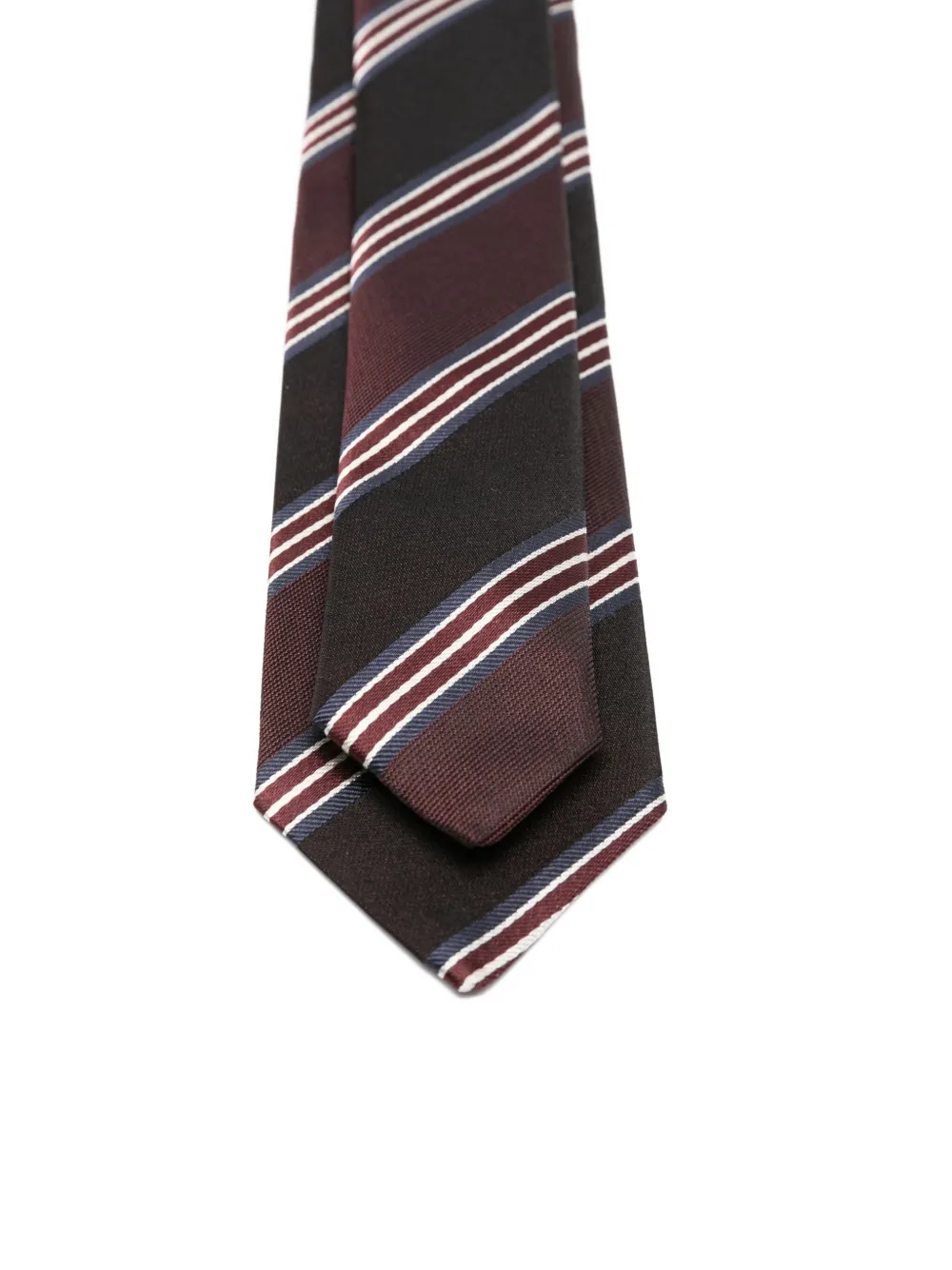 Lardini striped silk tie Rood