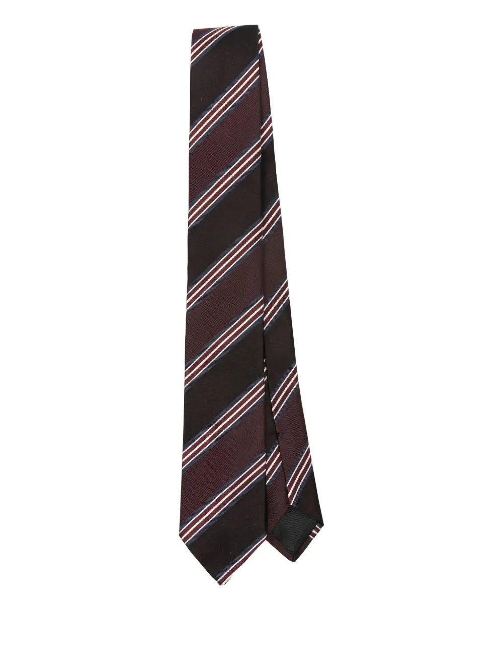 Lardini striped silk tie Rood