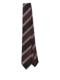 Lardini striped silk tie - Red