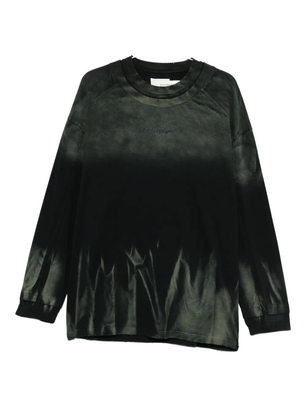 Feng Chen Wang sudadera con motivo dip-dye de manga larga | verde | Image 1