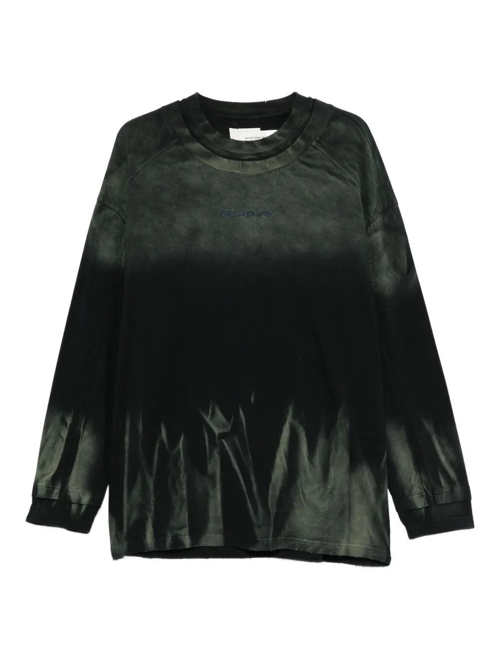Feng Chen Wang dip-dye long-sleeved sweatshirt | Green | Image 1