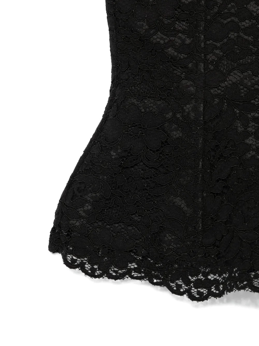 Costarellos Bustier top met afwerking van kant Zwart