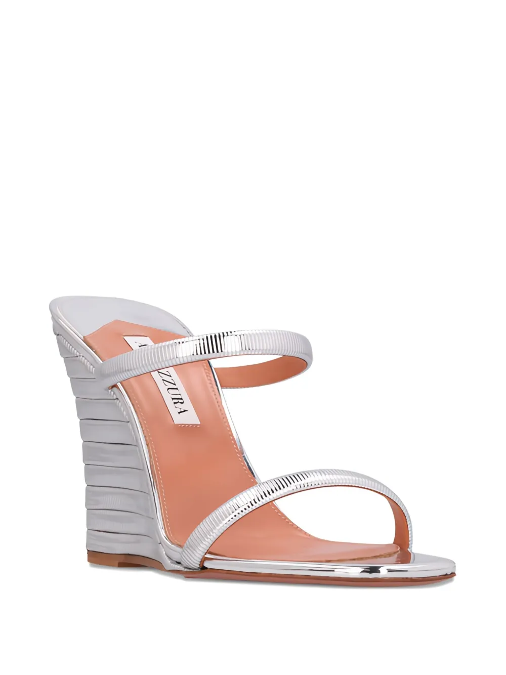 Aquazzura 95mm Riviera wedge sandals Grey