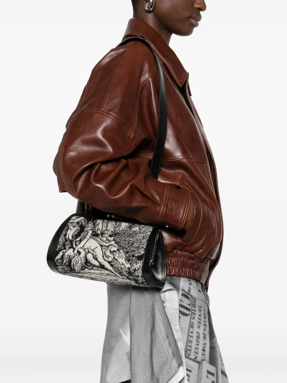 Vivienne Westwood Shopper met grafische print - Zwart
