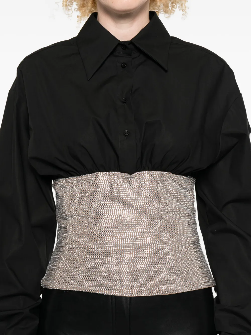 Giuseppe Di Morabito Crystal-embellished Long-sleeves Shirt In Multi