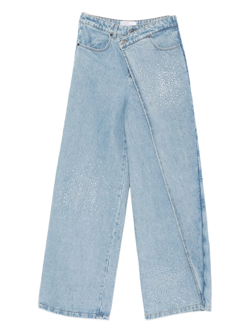Giuseppe Di Morabito Embellished Diagonal-panel Jeans In Blue