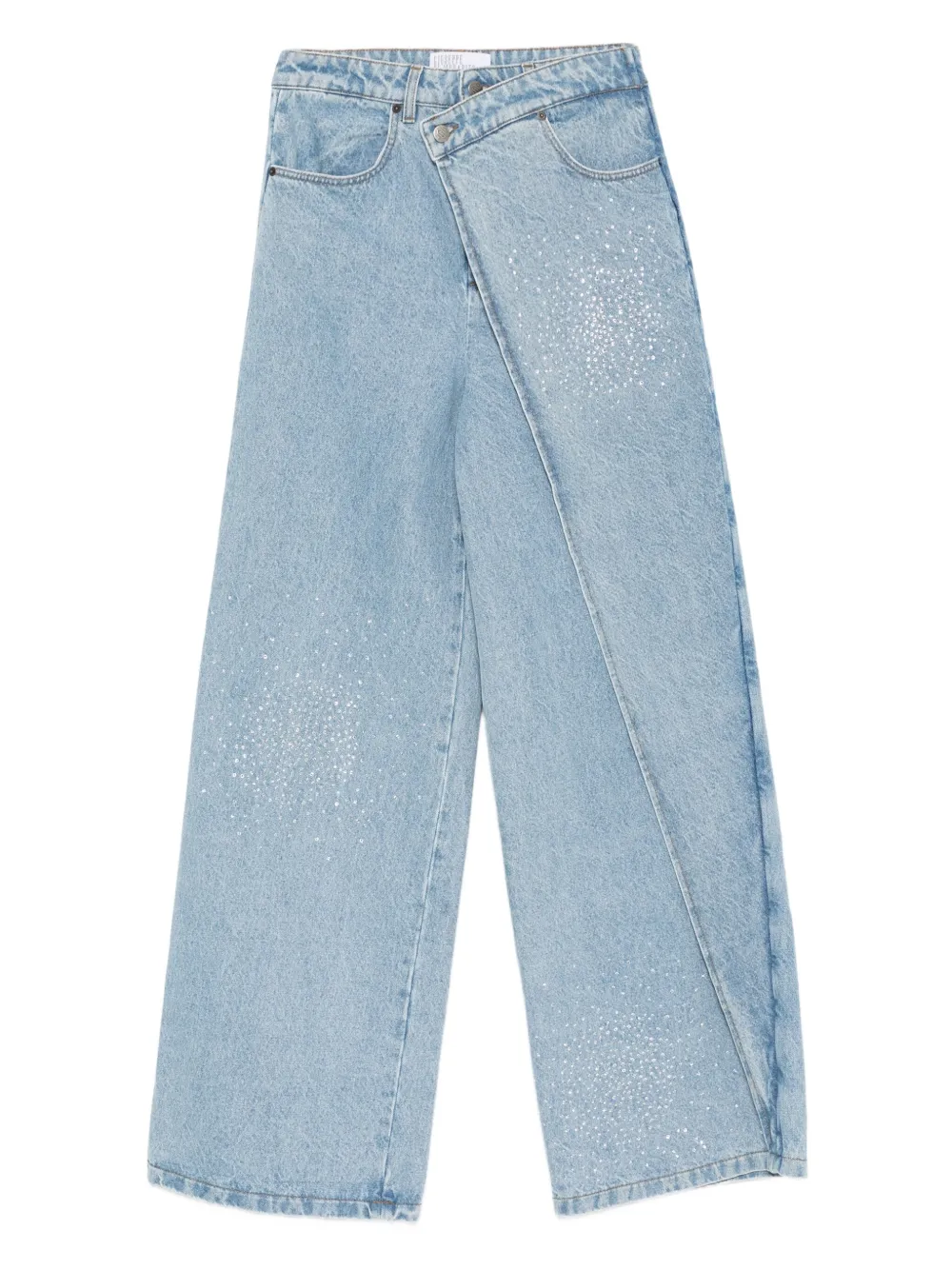 Giuseppe Di Morabito Verfraaide jeans met diagonaal vlak Blauw