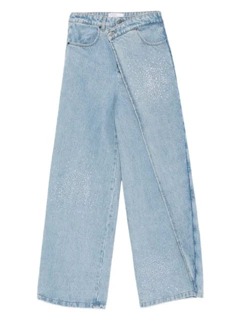 Giuseppe Di Morabito embellished diagonal-panel jeans