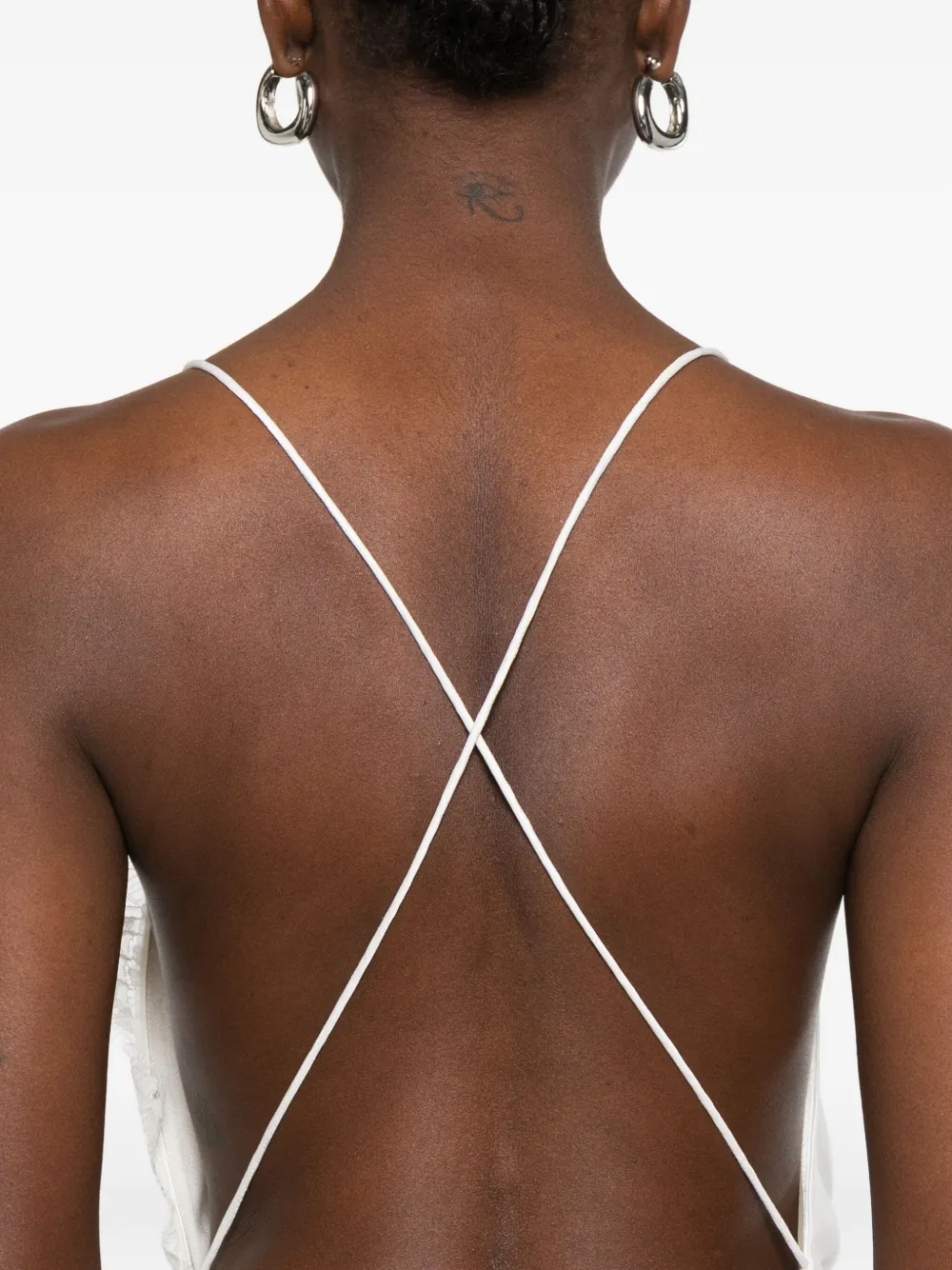 Alex Perry Lace Asymmetric Mini Dress In White