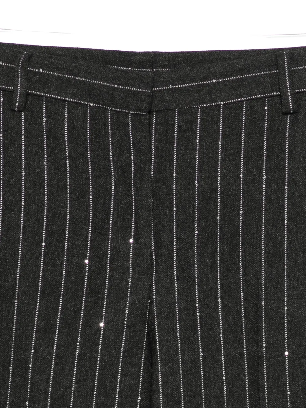 Antonelli Ponce Pinstripe Embellished Trousers In Gray