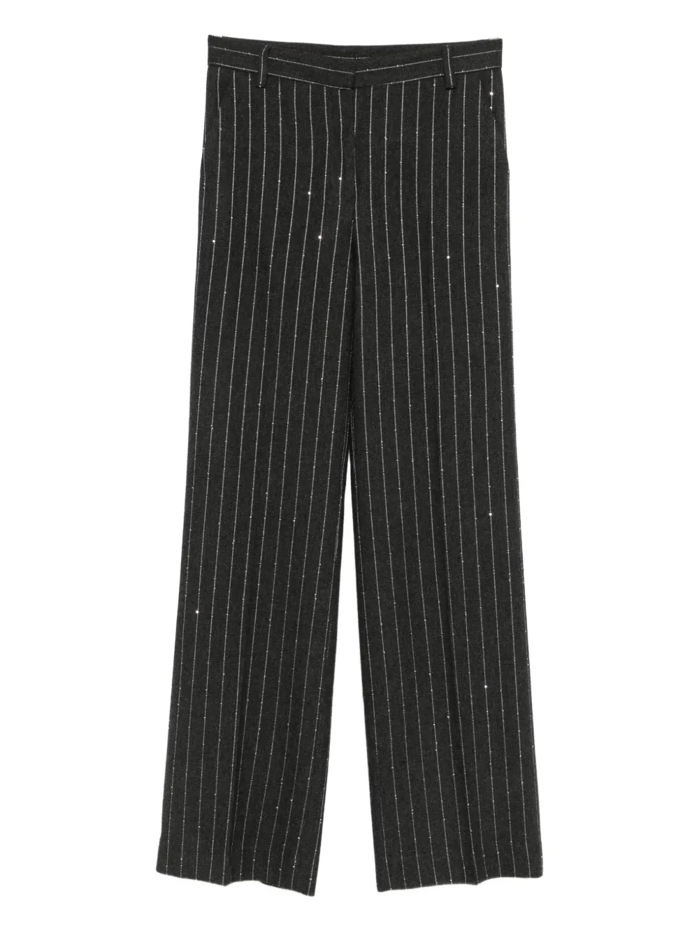 Antonelli Ponce Pinstripe Embellished Trousers In Gray