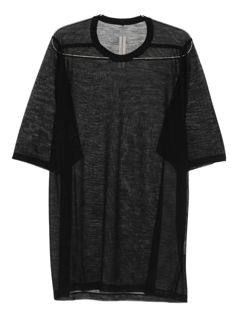Rick Owens sheer wool T-shirt Zwart