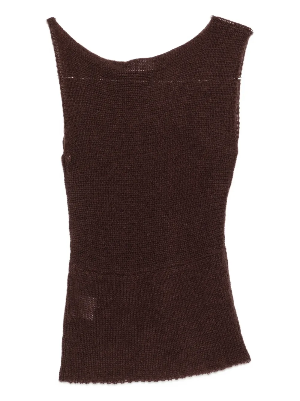 Aya Muse Asymmetric Vest In Brown