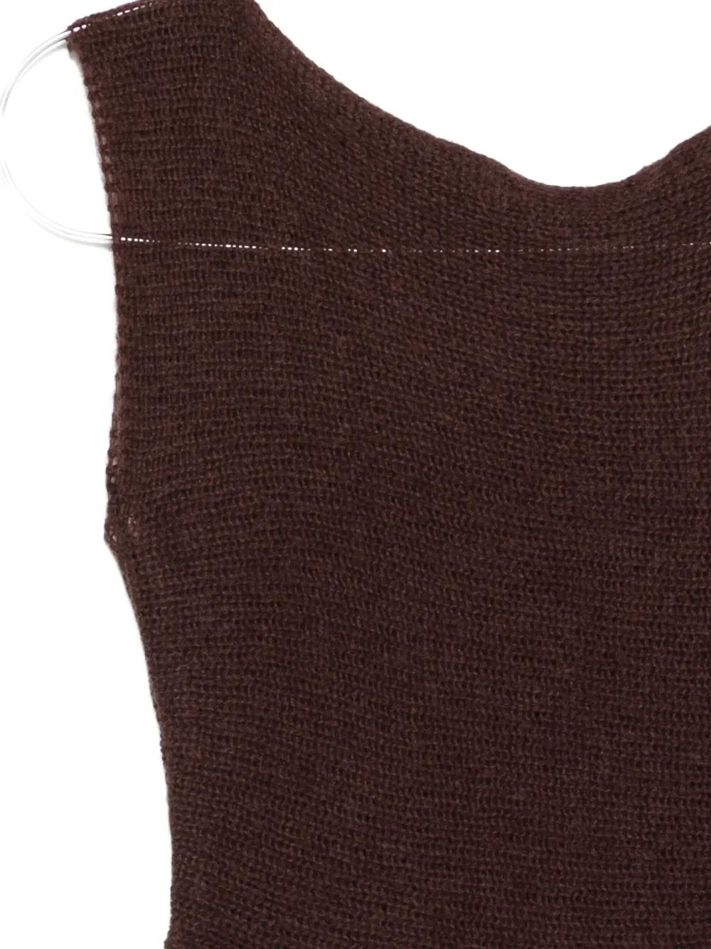 Aya Muse Asymmetric Vest In Brown
