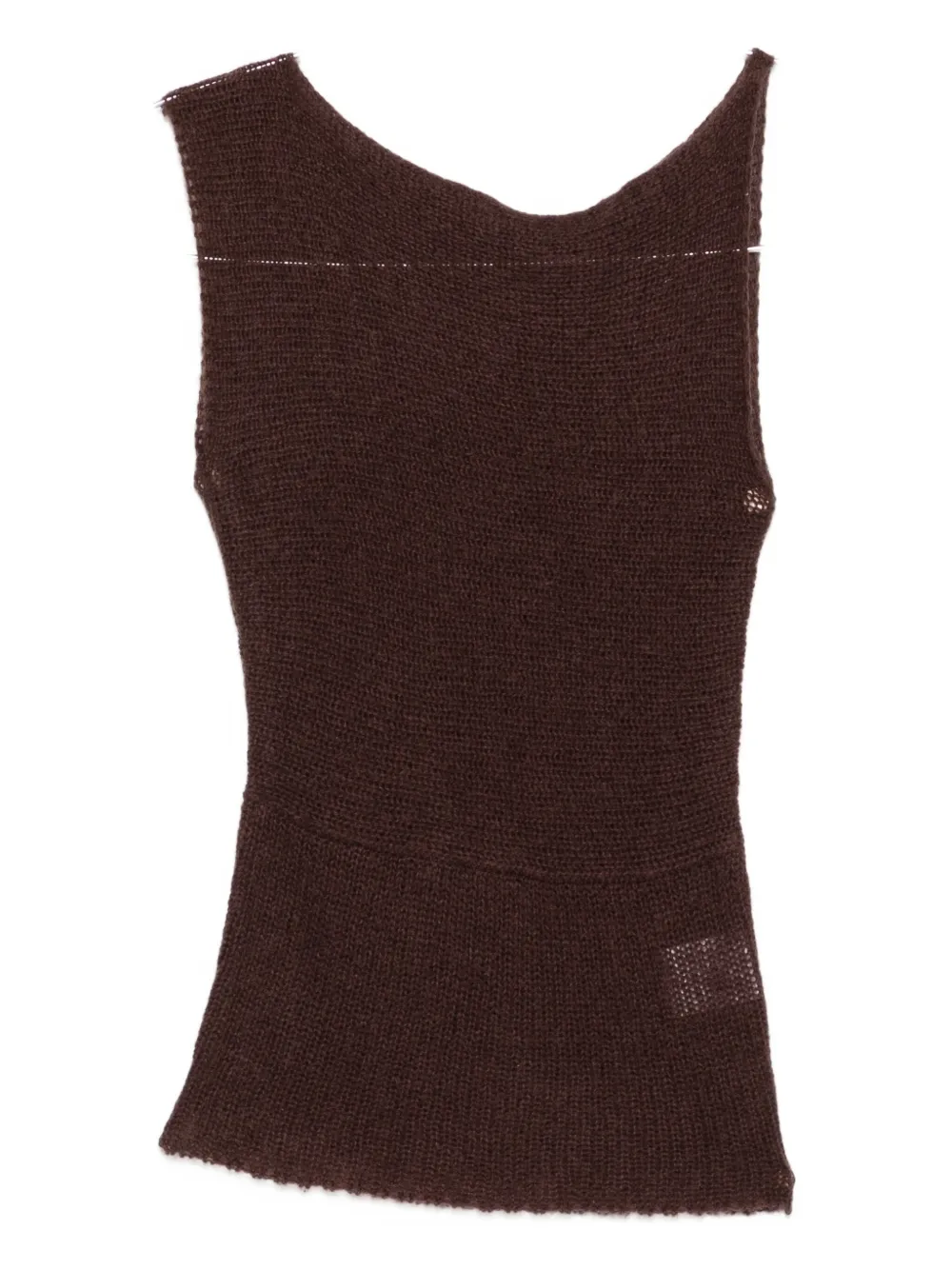 Aya Muse Asymmetric Vest In Brown