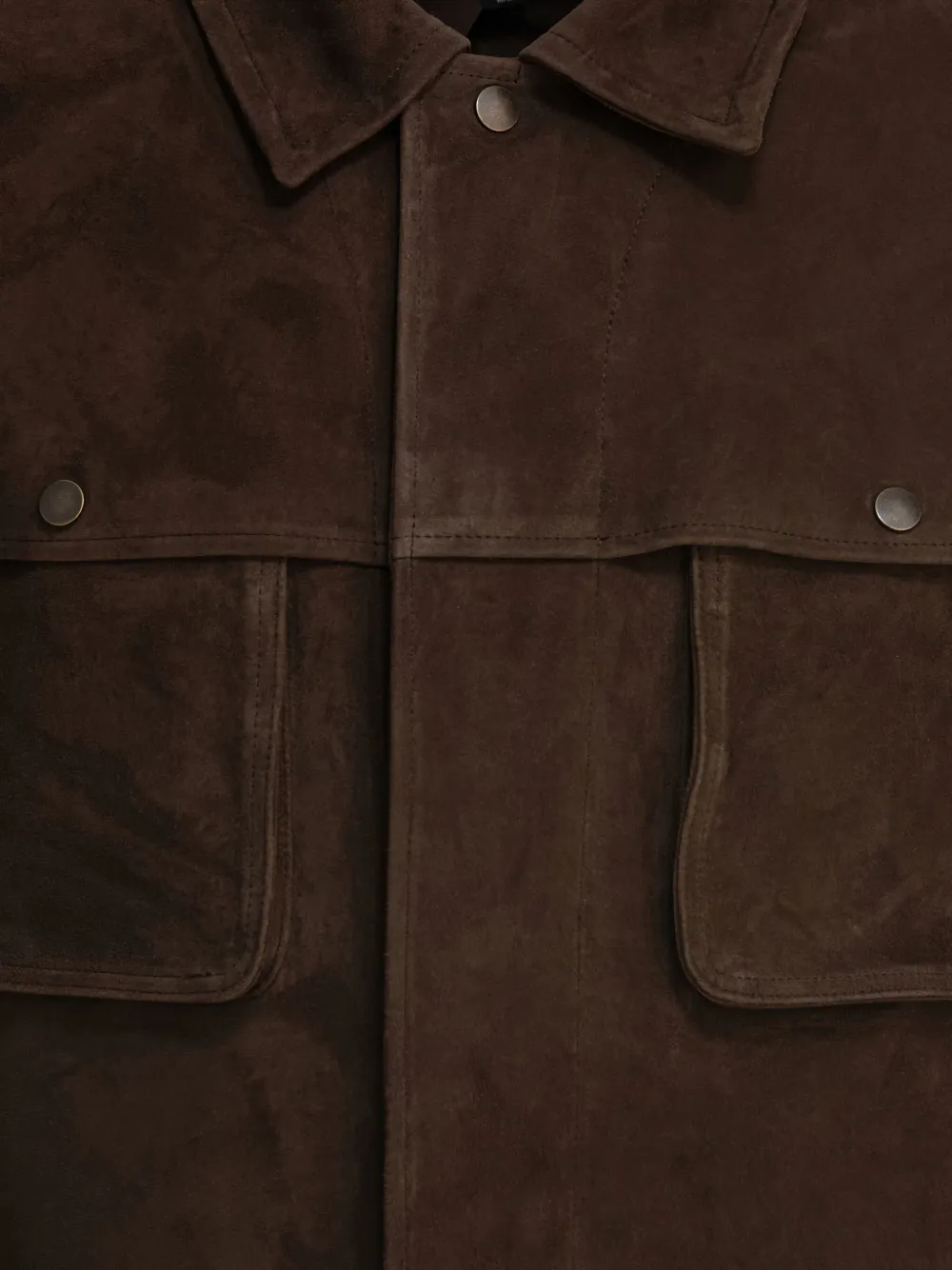 Vince suede-leather flap-pocket jacket Bruin