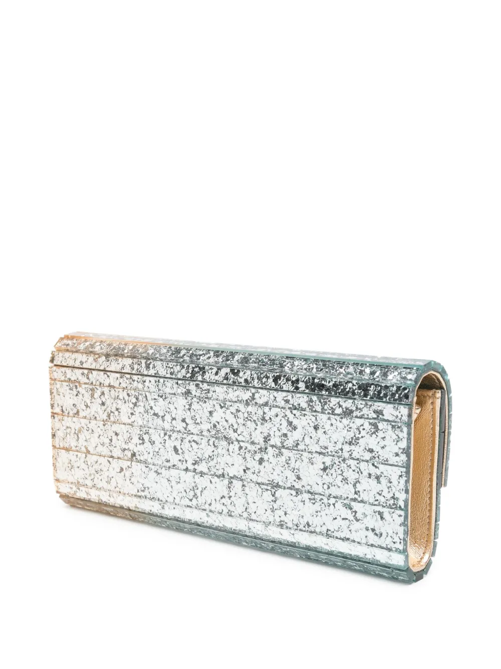 Jimmy Choo Clutch met glitter Beige