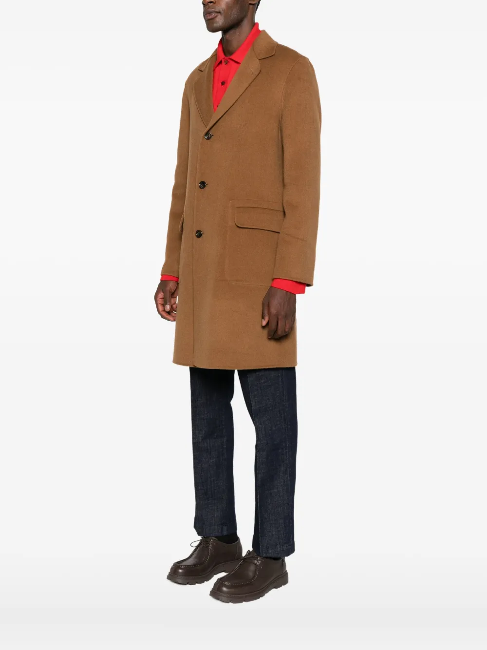 Aspesi Flap-pocket Coat In Animal Print
