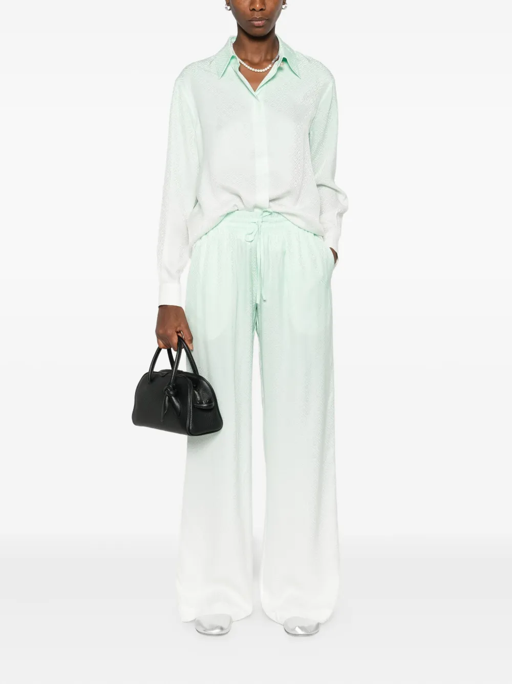 Casablanca gradient textured shirt - Groen