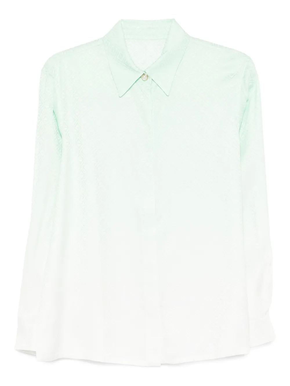 Casablanca Blouse met kleurverloop en textuur Groen