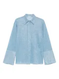 Oséree glitter-detail button-up shirt - Blue