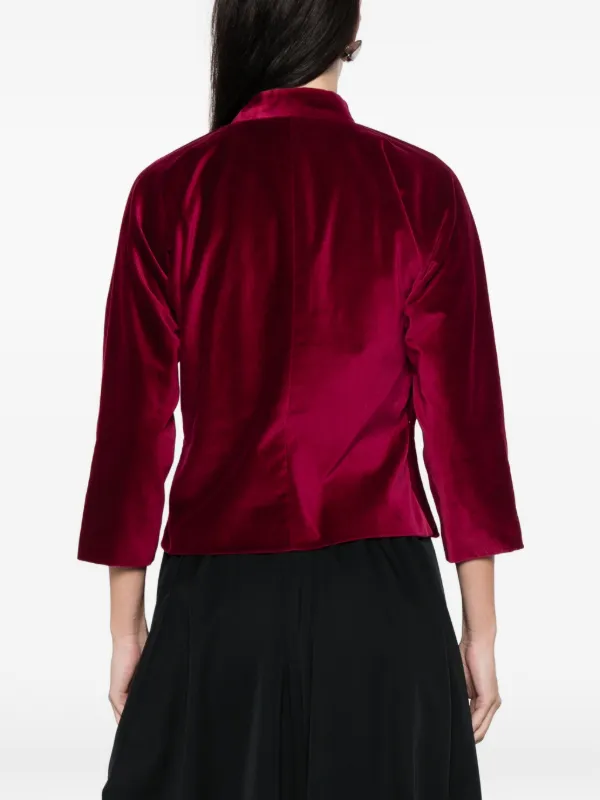 Comme Des Garçons Stand Collar Blouse | Red | FARFETCH CA