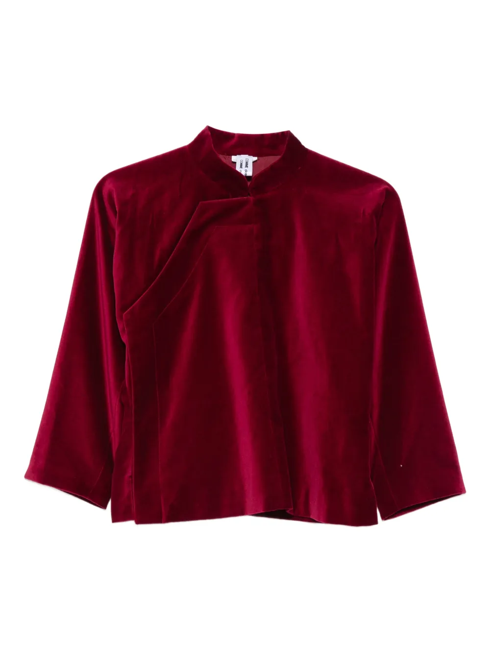 Comme Des Garçons Stand Collar Blouse In Red