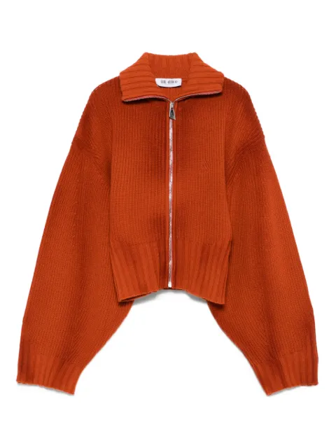 The Attico zip-front ribbed cardigan