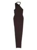 Amen asymmetric midi dress - Brown