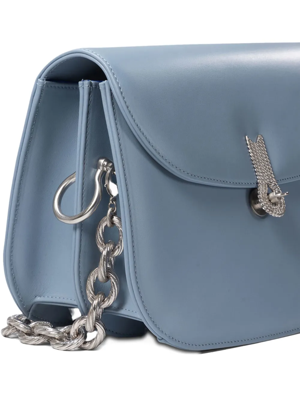 Amato Daniele Small Crystal-embellished Flap Shoulder Bag In Blue