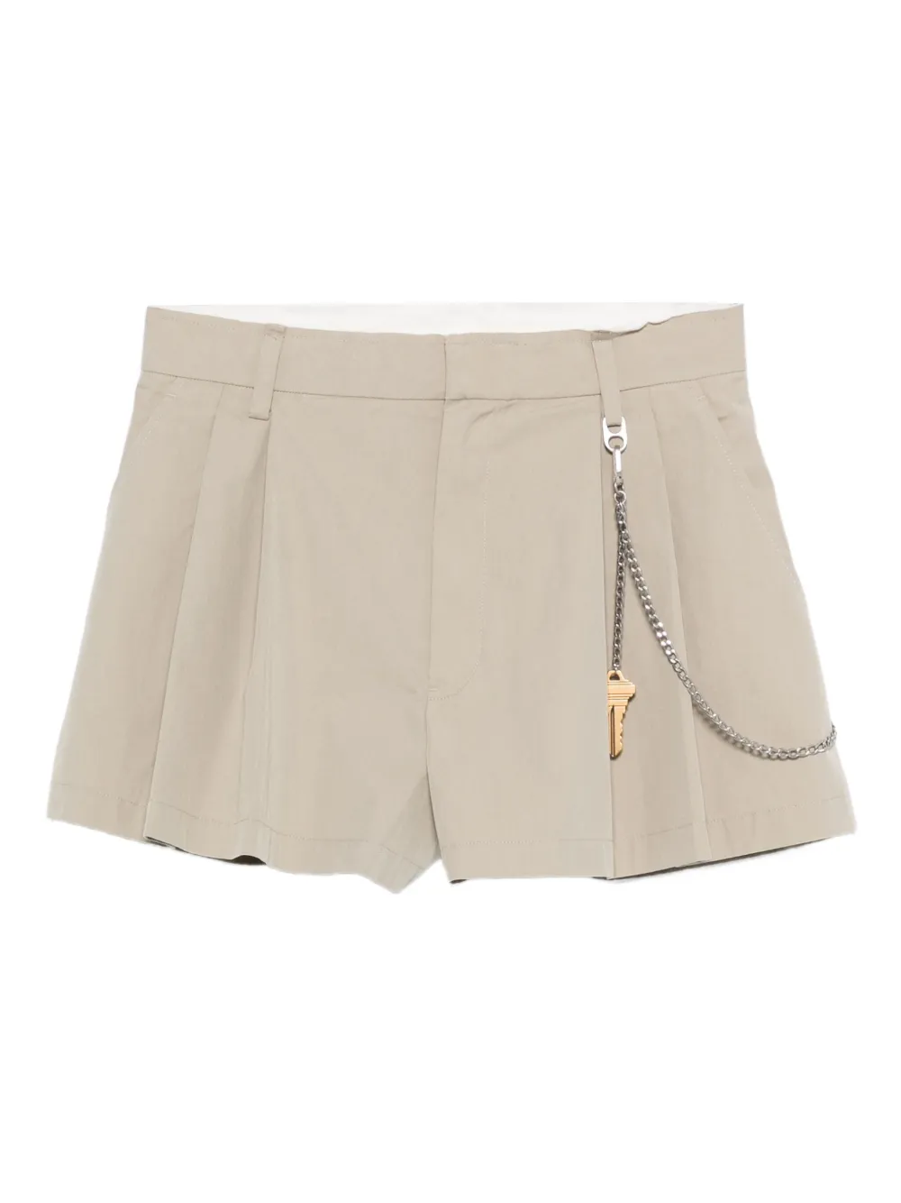 Alexander Wang Geplooide shorts verfraaid met ketting Groen