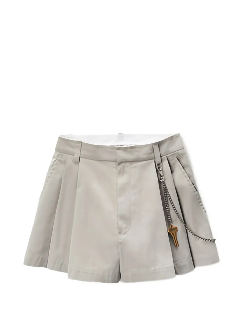 Alexander Wang Geplooide shorts verfraaid met ketting Groen