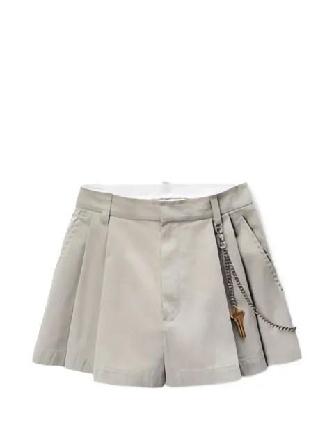 Alexander Wang plisserede shorts med kædeudsmykning