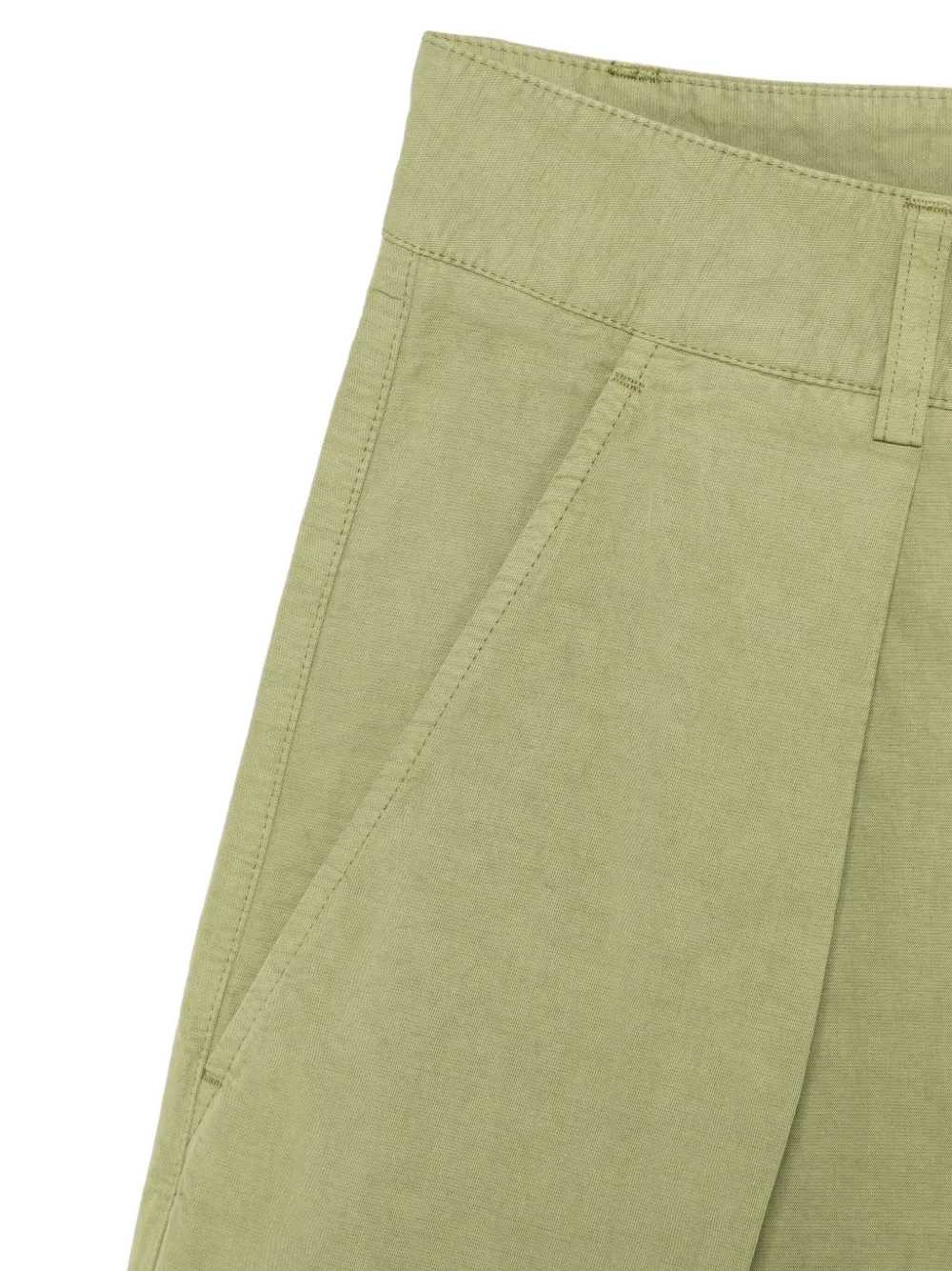 Ymc You Must Create Salba Pleated Drawstring Shorts In Green