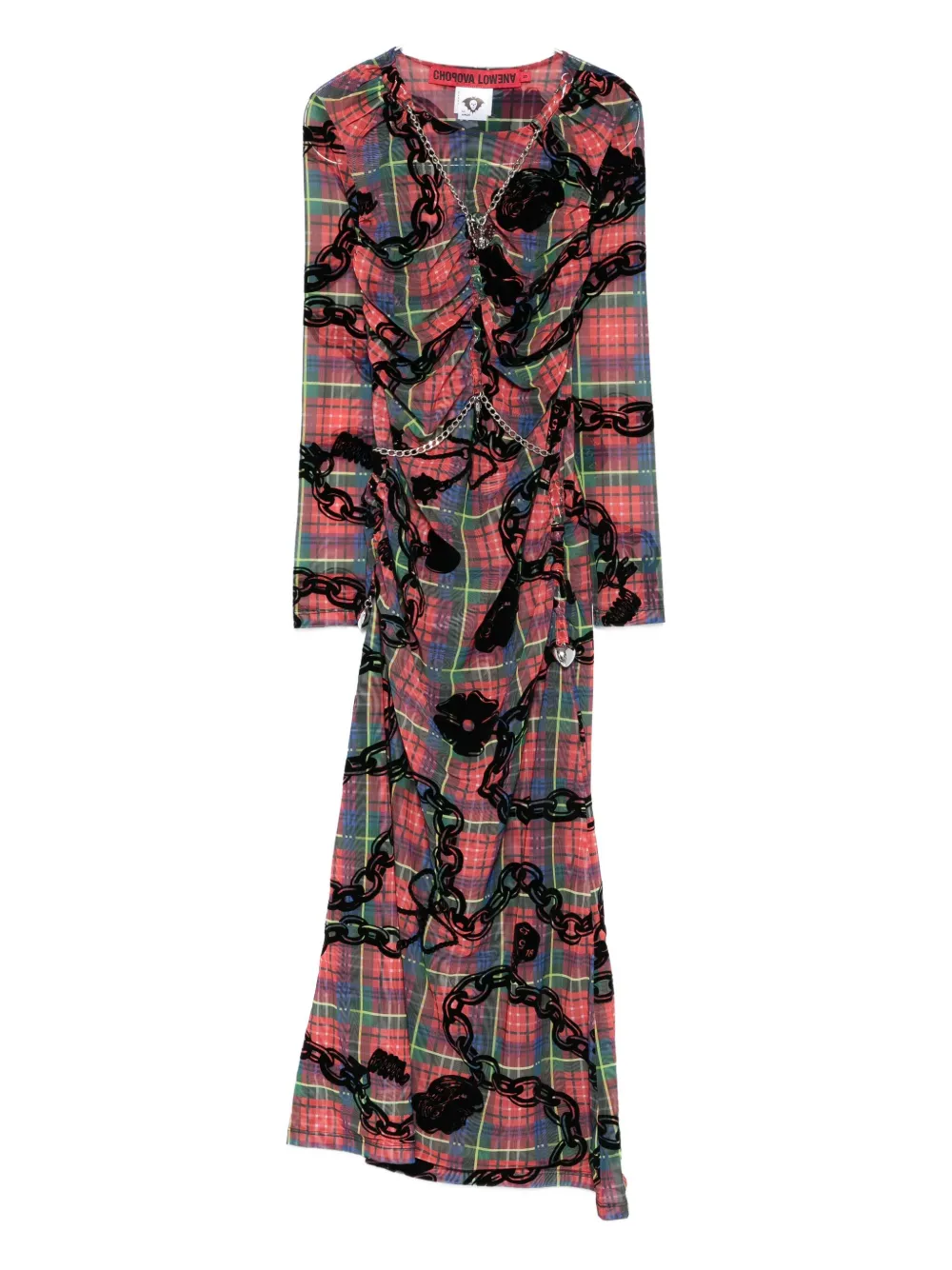 Chopova Lowena Sonicscape Mesh Dress In Multi