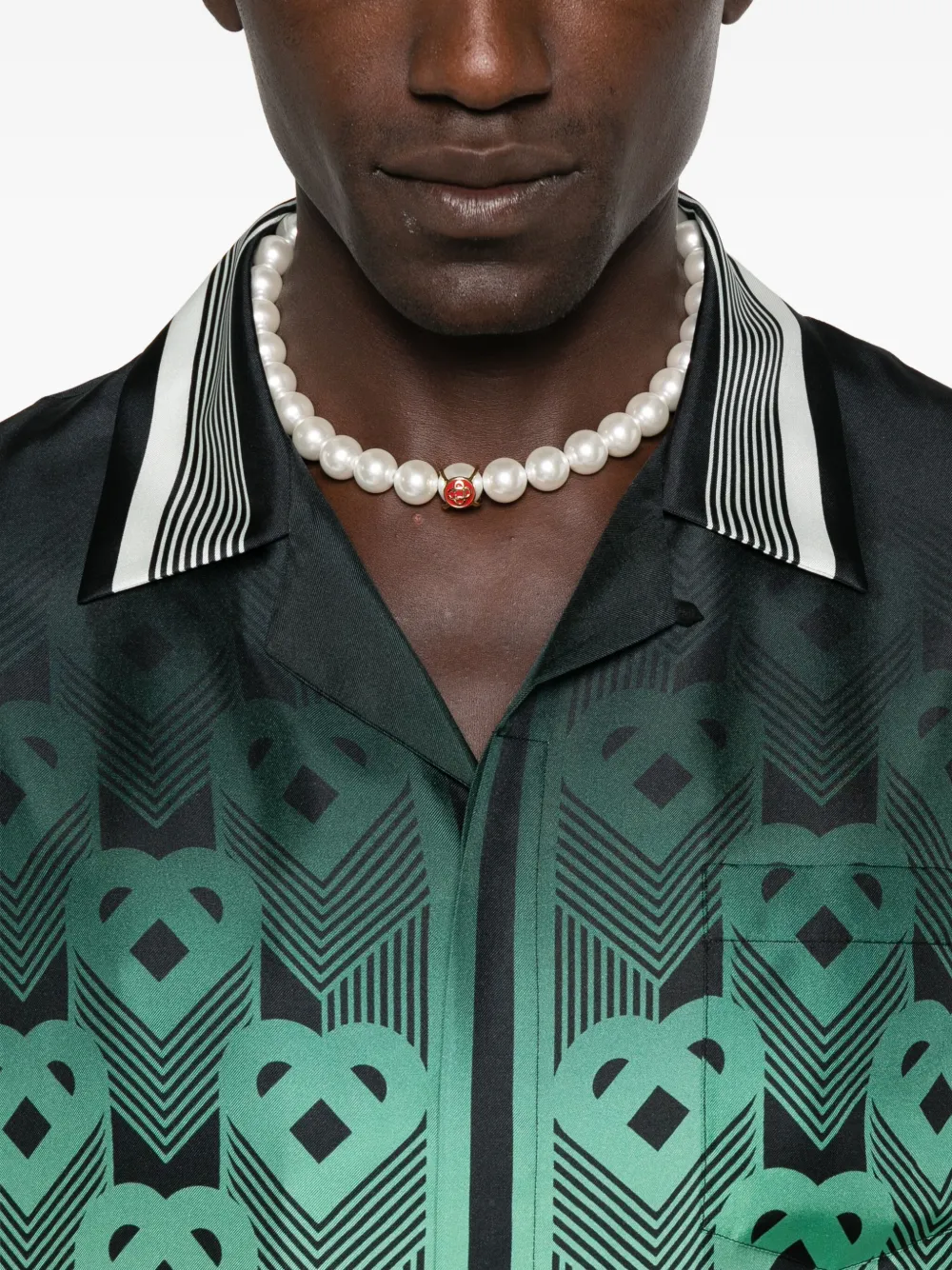 Casablanca Overhemd met geometrisch patroon Groen