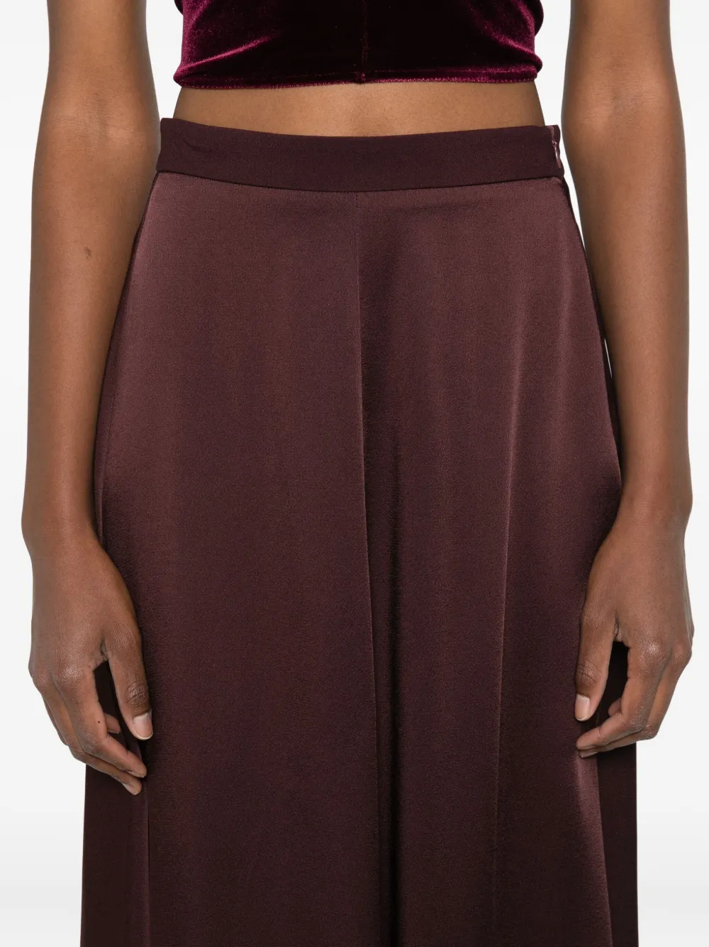 Forte A-lijn rok met rits Bruin