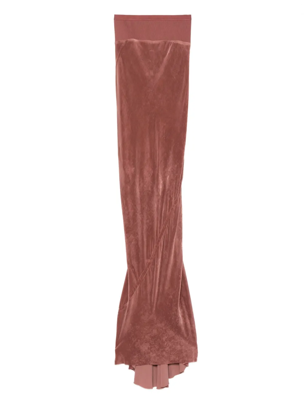 Rick Owens ribbed-waistband fishtail skirt Roze