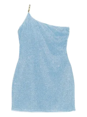 Osree chain-embellished one-shoulder Dress | Blue | FARFETCH UK