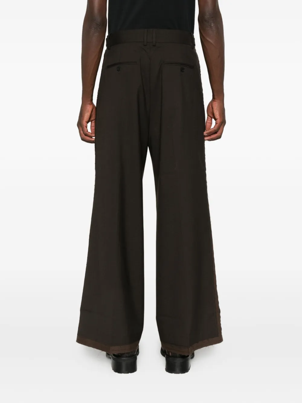 Feng Chen Wang Pleat-detailing Trousers In Black