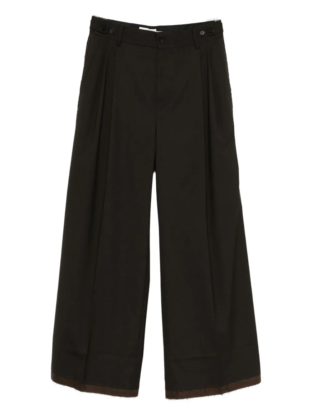 Feng Chen Wang Pleat-detailing Trousers In Black
