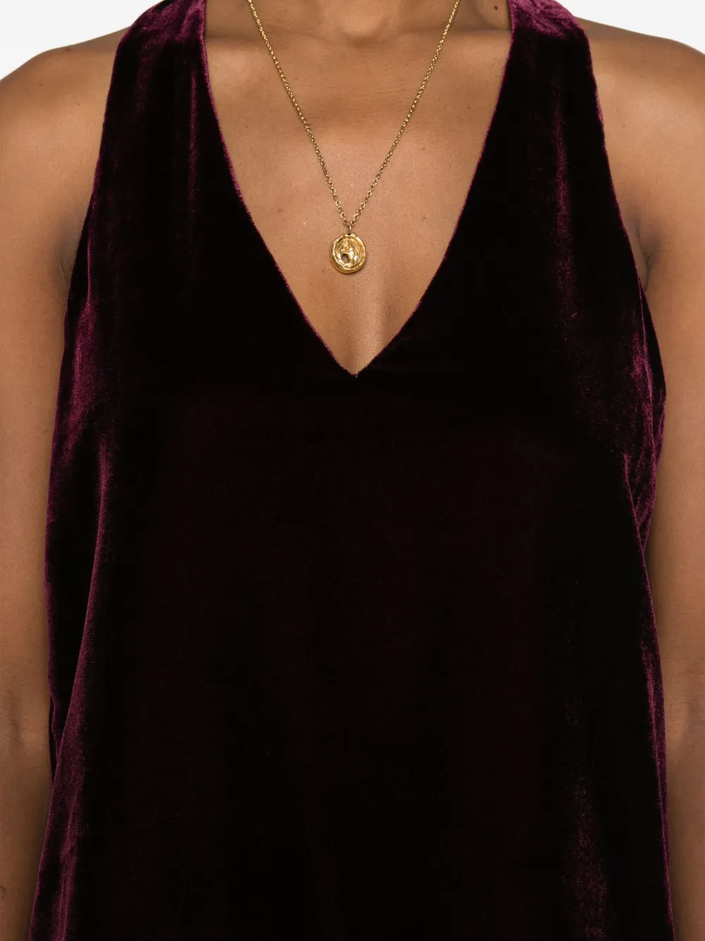 Forte Tanktop met V-hals Rood