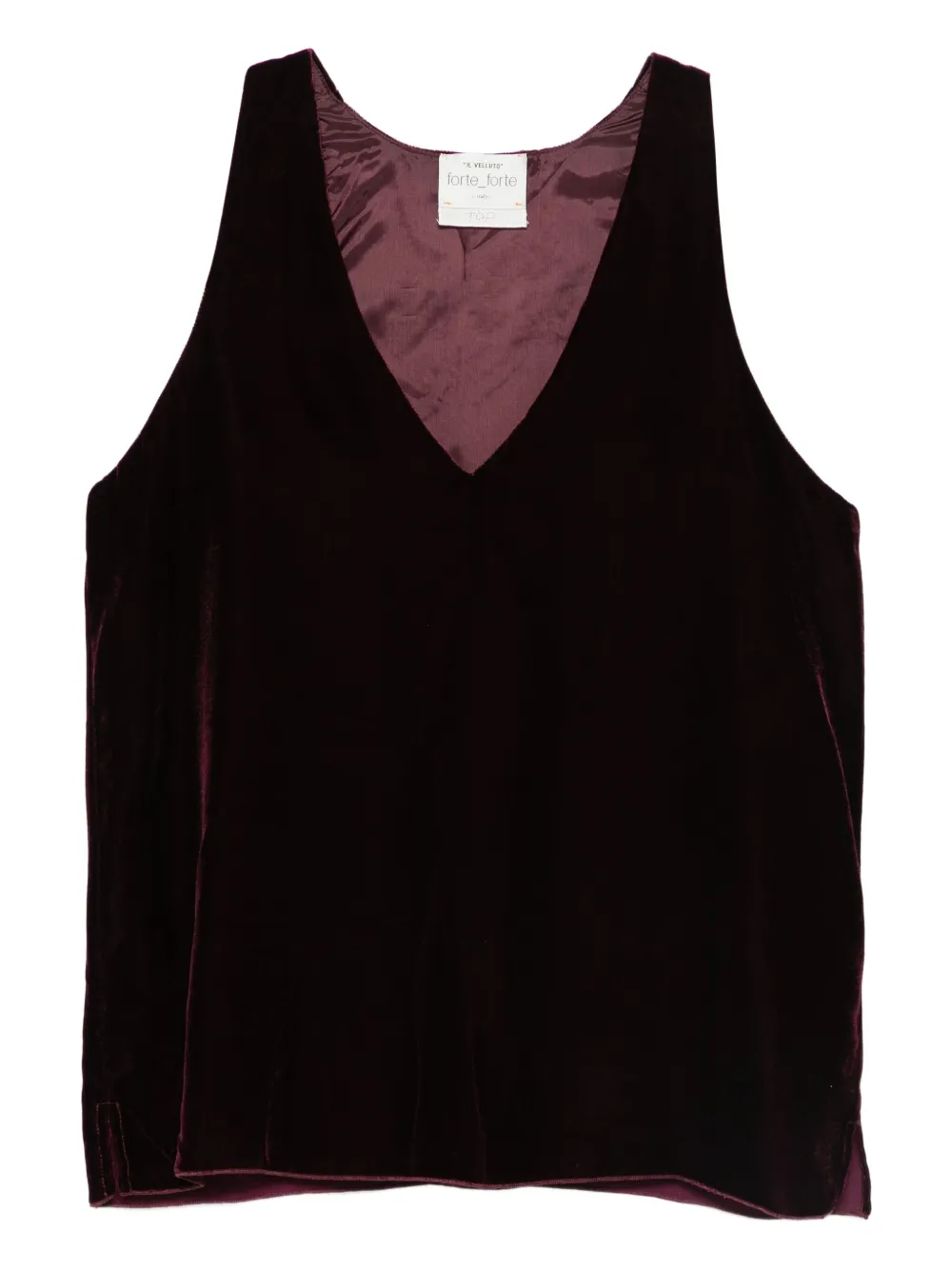 Forte Forte camiseta con cuello en V | rojo | Image 1