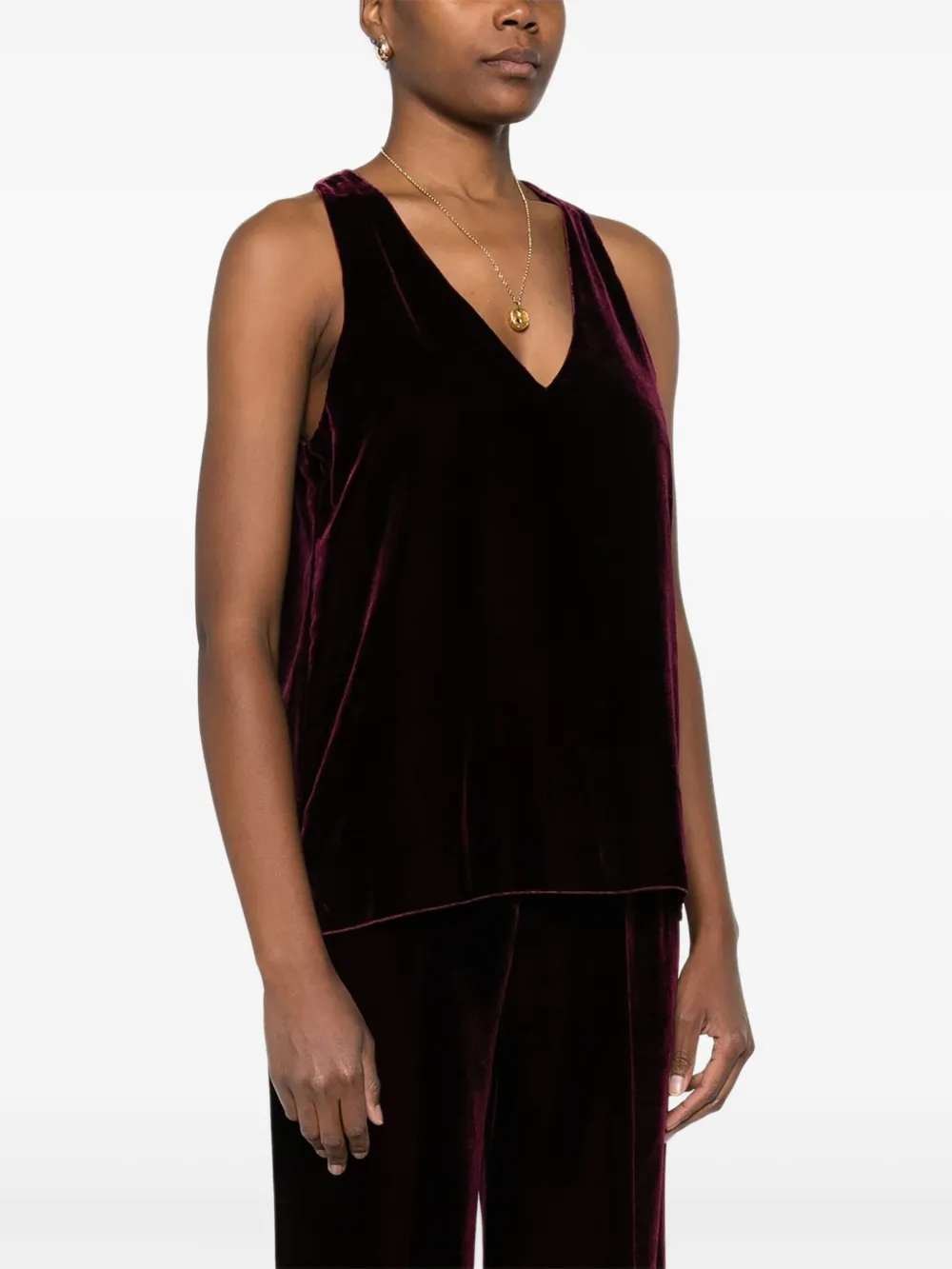 Forte Tanktop met V-hals Rood