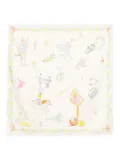 ALEMAIS Court silk scarf - Neutrals