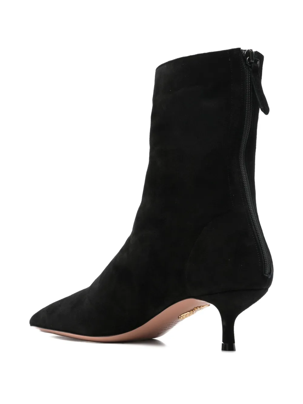 Aquazzura Ankle Pointed Boots In Black