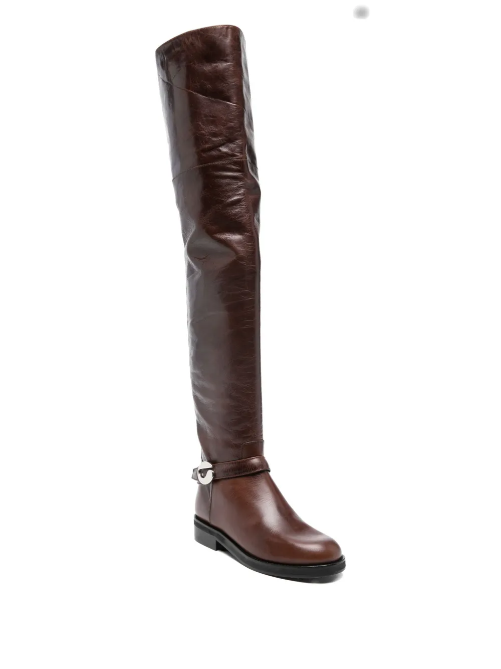 Coperni Leather Over-the-knee Boots In Brown