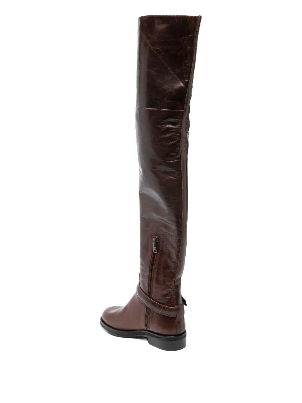 Coperni Leather Over-the-knee Boots In Brown