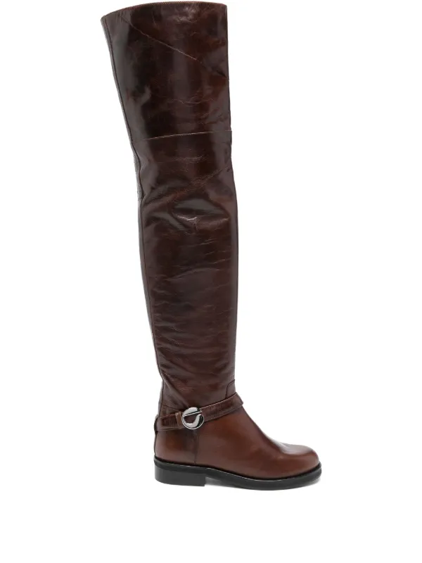 Coperni Leather Over-the-knee Boots in Brown